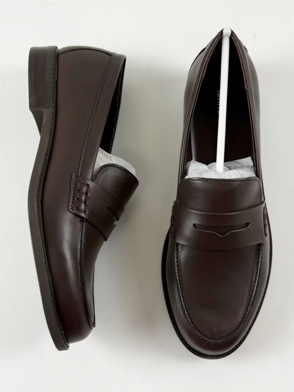 Marc Fisher Filithia Loafers Womens 8W Dark Brown Faux Leather Flats NEW